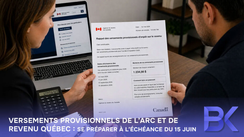 Versements provisionnels à l’ARC et à Revenu Québec : explications et préparation pour l’échéance du 15 juin
