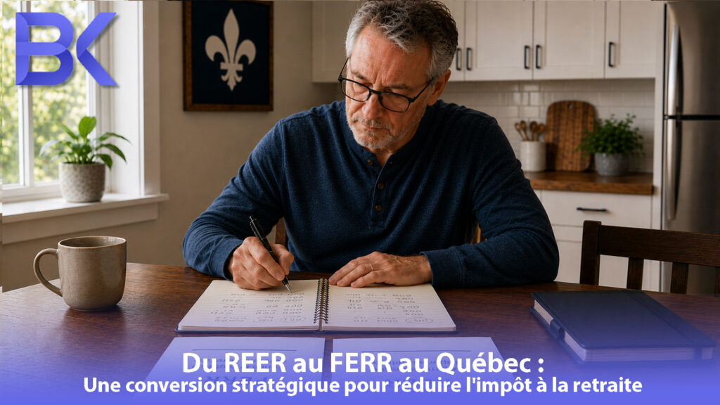 REER vers FERR au Québec : conversion stratégique pour réduire l’impôt à la retraite