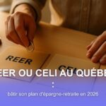 Épargnant québécois qui planifie ses cotisations de retraite entre un REER et un CELI