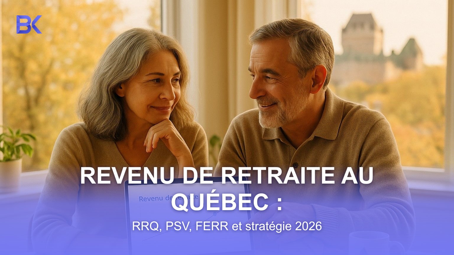 Couple québécois qui examine à la maison la chronologie de son revenu de retraite