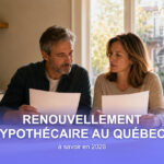 Un couple compare deux offres de renouvellement hypothecaire a la table de la cuisine a Montreal